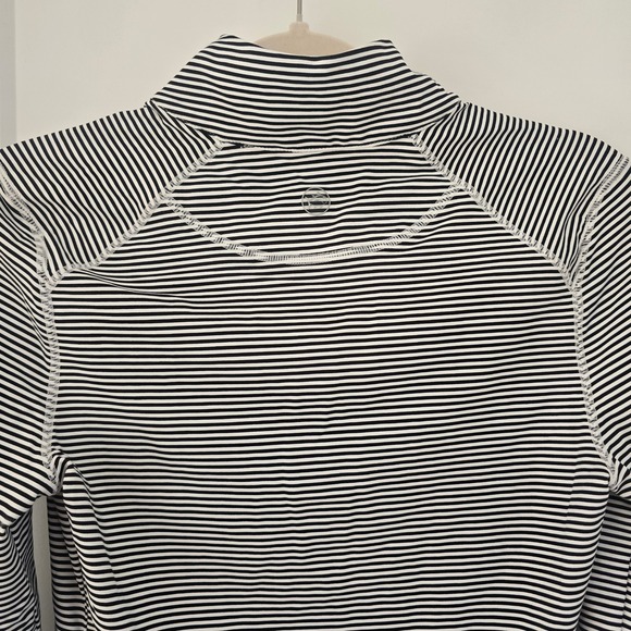 Southern Tide Womens XS Striped Quarter Zip Performance Pullover Black White - Picture 6 of 9